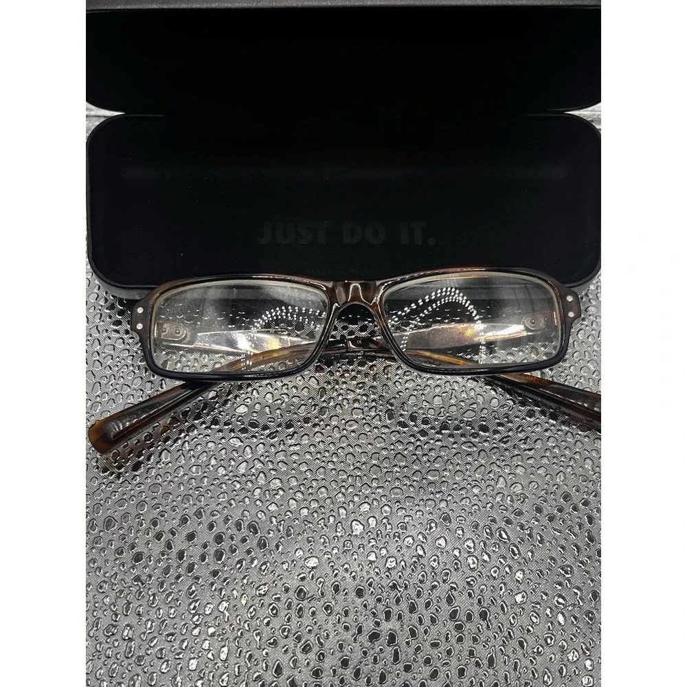 Nike‎ 7205 eyeglass frames Only 53-15-145 Tortoise brown blue Metal With Case